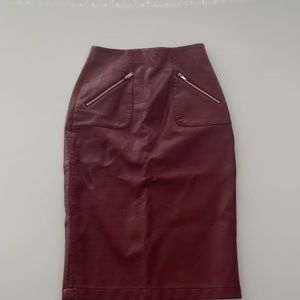 ZARA foux leather skirt, Size XS
